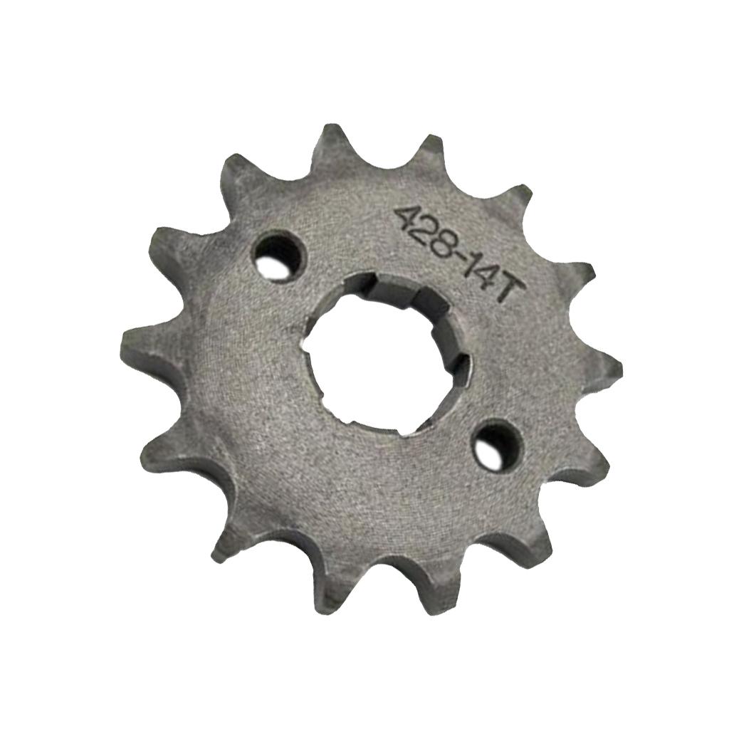 428 Chain - ترس أمامي 14T 428 من الحديد،